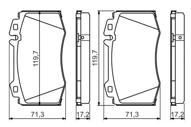 Тормозні колодки 0986494576 BOSCH
