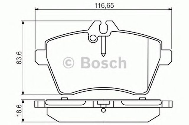 Передні гальмівні колодки 0986495273 BOSCH