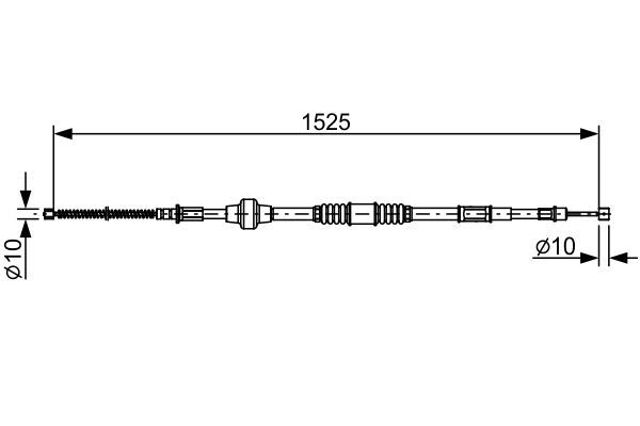 Трос ручного гальма задній, правий 1987482534 BOSCH