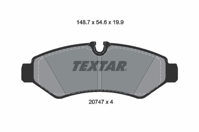 Колодки на гальмо задній дисковий 2074701 TEXTAR