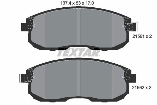 Колодки передні 2156201 TEXTAR
