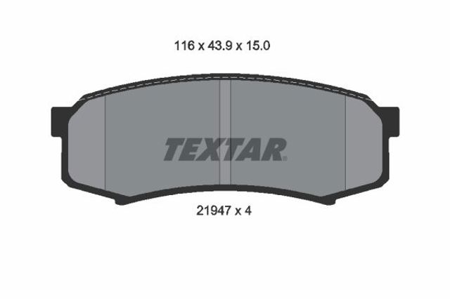 Колодки гальмові задні, дискові 2194701 TEXTAR