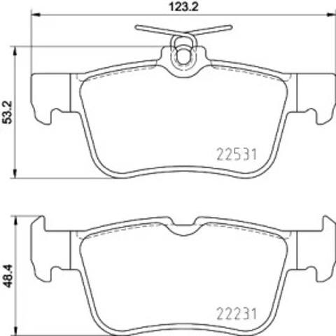 Задні колодки 2253101 TEXTAR