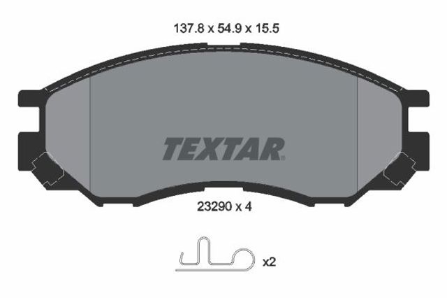 Передні гальмівні колодки 2329002 TEXTAR
