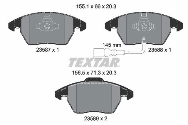 Гальмівні колодки 2358701 TEXTAR