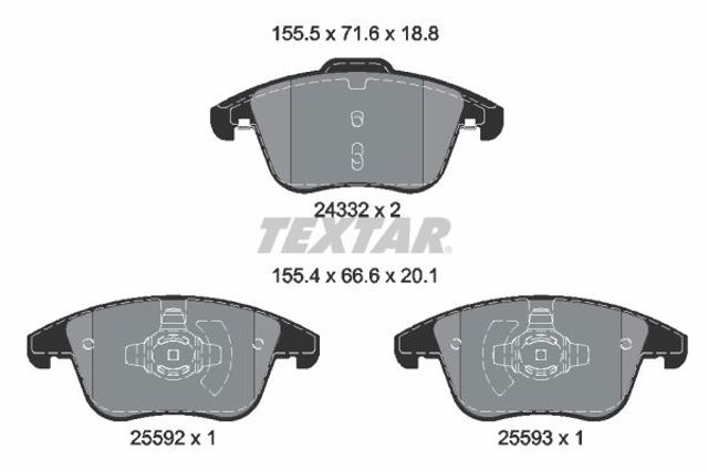 Дискові гальма 2433205 TEXTAR