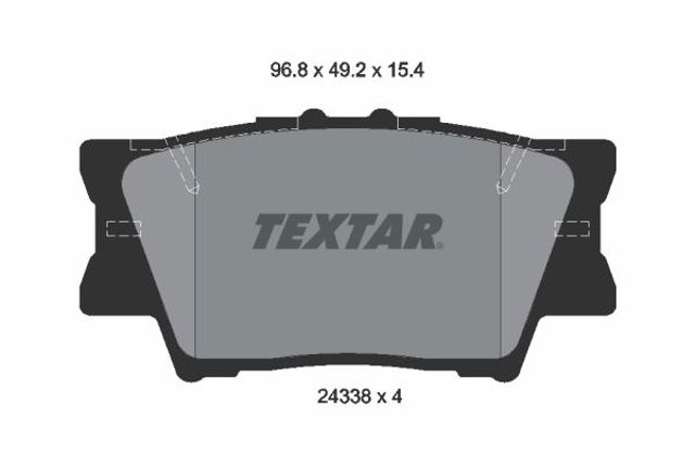 Колодки гальмові задні, дискові 2433801 TEXTAR