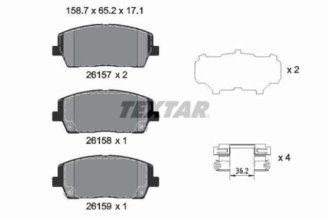 Тормозні колодки 2615701 TEXTAR