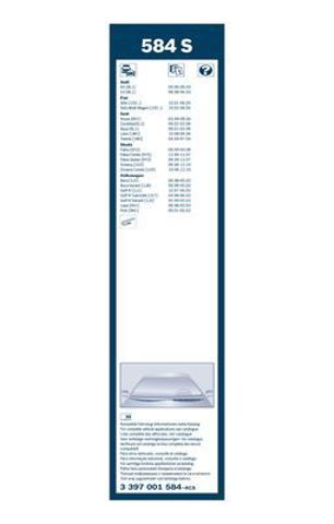 Щітка-двірник лобового скла, комплект з 2-х шт. 3397001584 BOSCH