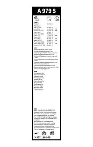 Склоочисники лобового скла 3397118979 BOSCH