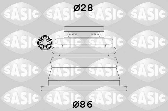 Пильник ШРКШ внутрішній, передній півосі, лівий 4003464 SASIC