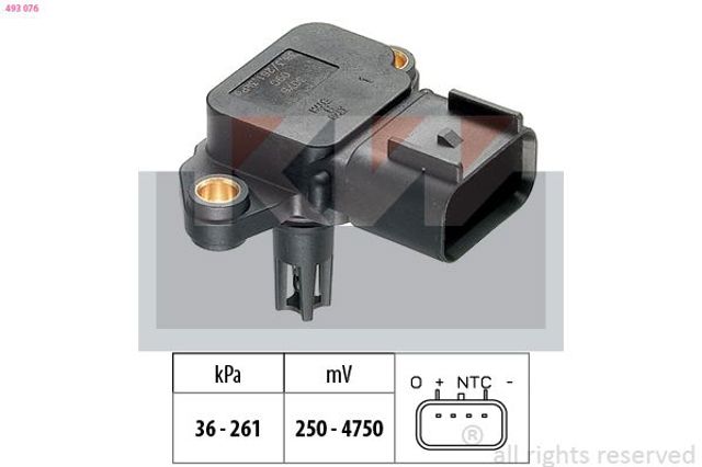 Датчик тиску наддуву турбіни 493076 KW