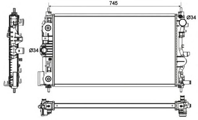 Радіатор охолодження 53131 NRF