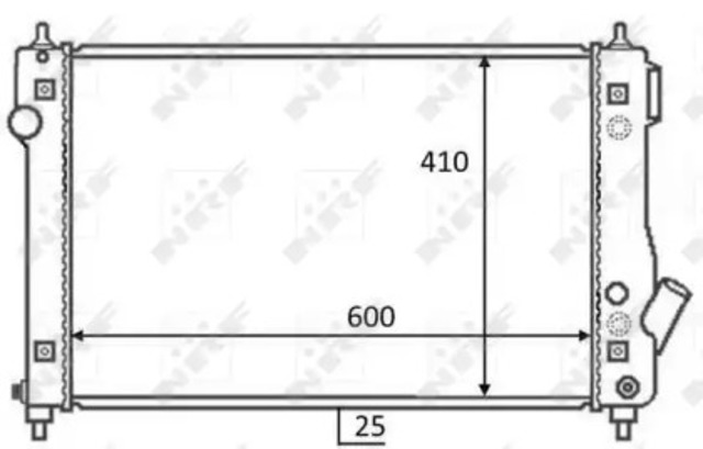 Радіатор системи охолодження двигуна 59054 NRF