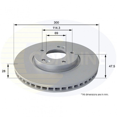 Гальмо дискове переднє ADC1089V COMLINE