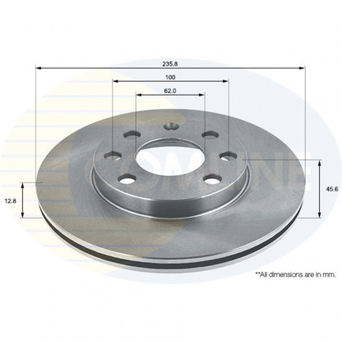 Гальмо дискове переднє ADC1406 COMLINE