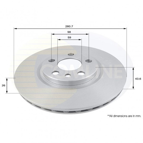 Гальмо дискове переднє ADC1522V COMLINE