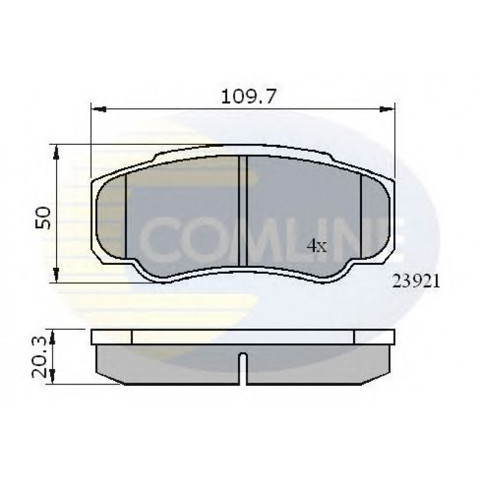 Комплект задніх колодок CBP01042 COMLINE