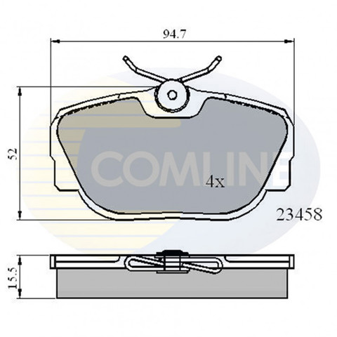 Задні колодки CBP01093 COMLINE