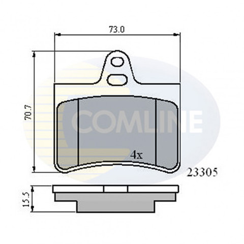 Задні колодки CBP01122 COMLINE