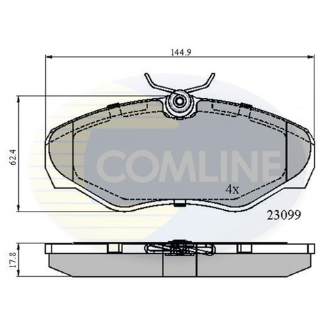 Колодки передні CBP01127 COMLINE