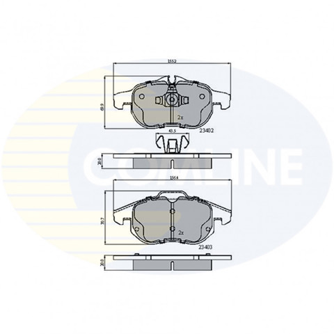 Колодки передні CBP01137 COMLINE