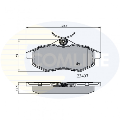 Колодки передні CBP01145 COMLINE