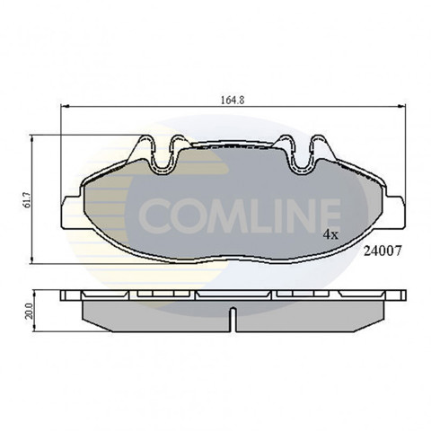 Передні гальмівні колодки CBP01305 COMLINE