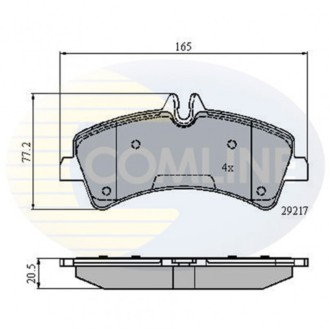 Задні дискові колодки CBP01575 COMLINE