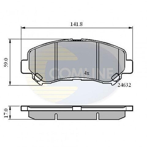 Передні гальмівні колодки CBP01577 COMLINE
