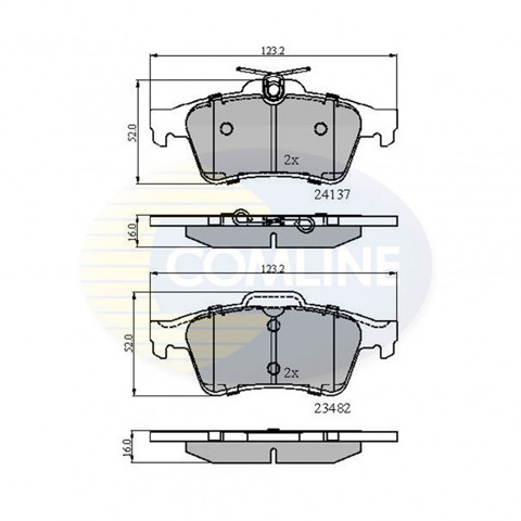 Колодки гальмові задні, дискові CBP01599 COMLINE