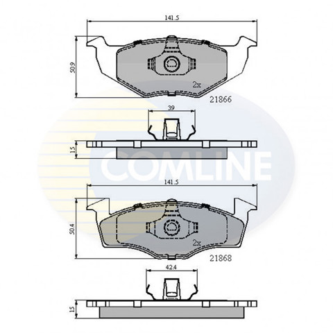 Тормозні колодки CBP0180 COMLINE
