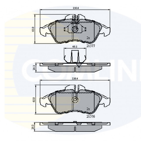 Передні гальмівні колодки CBP0212 COMLINE