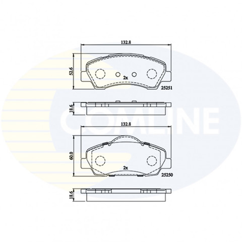 Колодки передні CBP02199 COMLINE