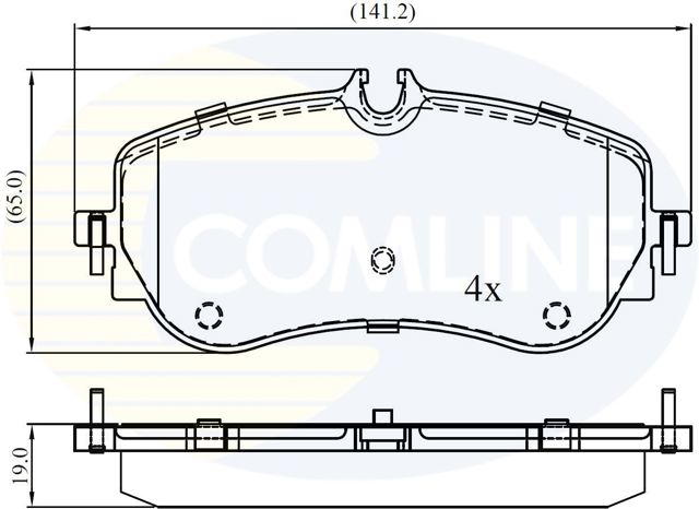 Колодки на гальмо задній дисковий CBP02387 COMLINE