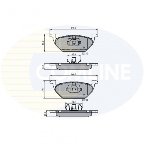 Колодки гальмівні передні, дискові CBP0889 COMLINE