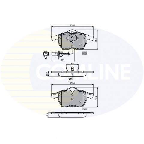 Колодки передні CBP11025 COMLINE