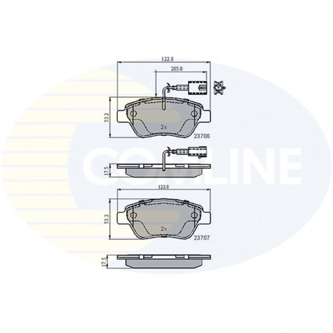 Колодки гальмівні передні, дискові CBP11037 COMLINE