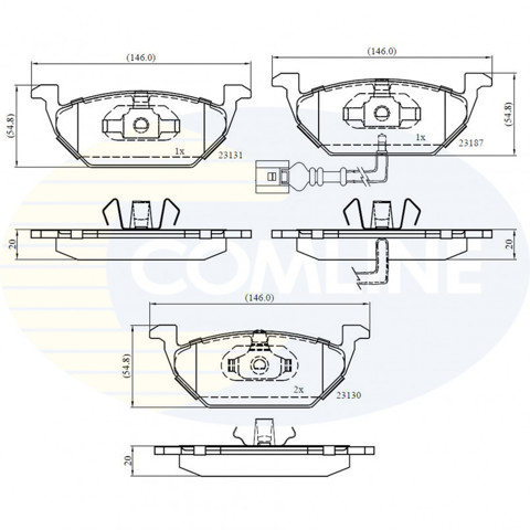 Колодки передні CBP1851 COMLINE