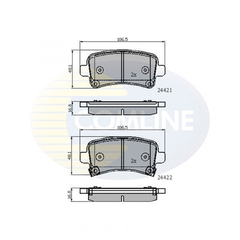 Комплект задніх колодок CBP31795 COMLINE