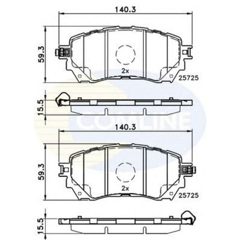 Колодки гальмівні дискові комплект CBP32237 COMLINE