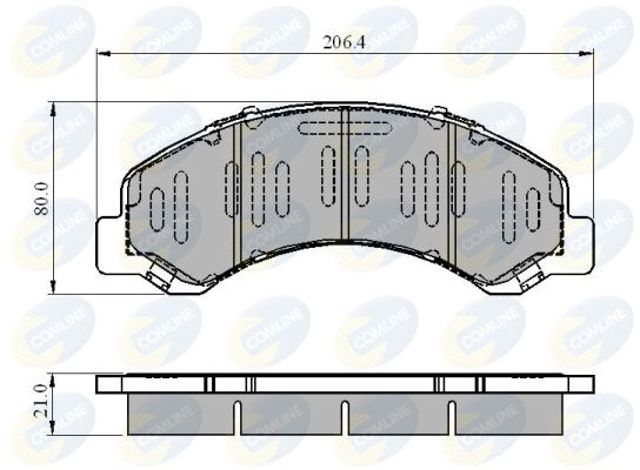 Колодки гальмівні передні, дискові CBP3919 COMLINE