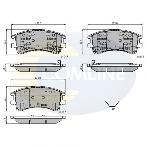 Тормозні колодки CBP3950 COMLINE