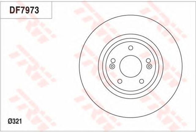 Гальмо дискове переднє DF7973 TRW