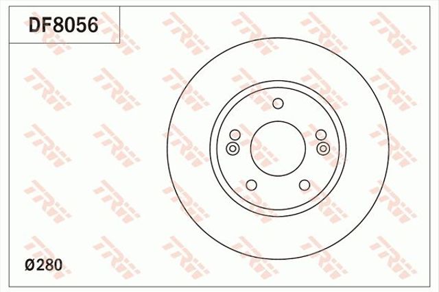 Диск переднього гальма DF8056 TRW