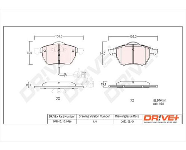 Дискові гальма DP1010100966 DR!VE+