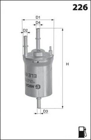 Фільтр паливний ELE6102 MECAFILTER