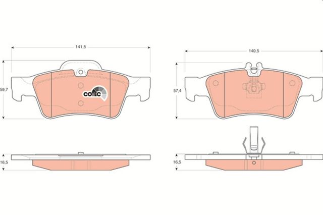 Задні колодки GDB1546 TRW