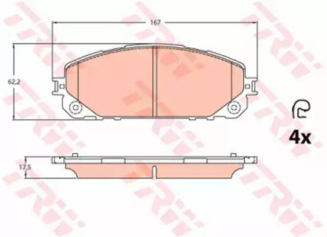 Гальмівні колодки GDB2094 TRW