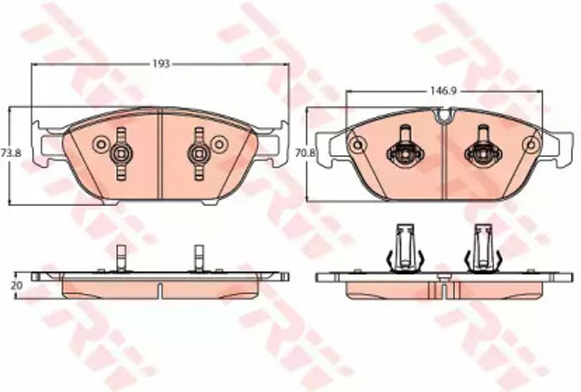 Колодки передні GDB2113 TRW